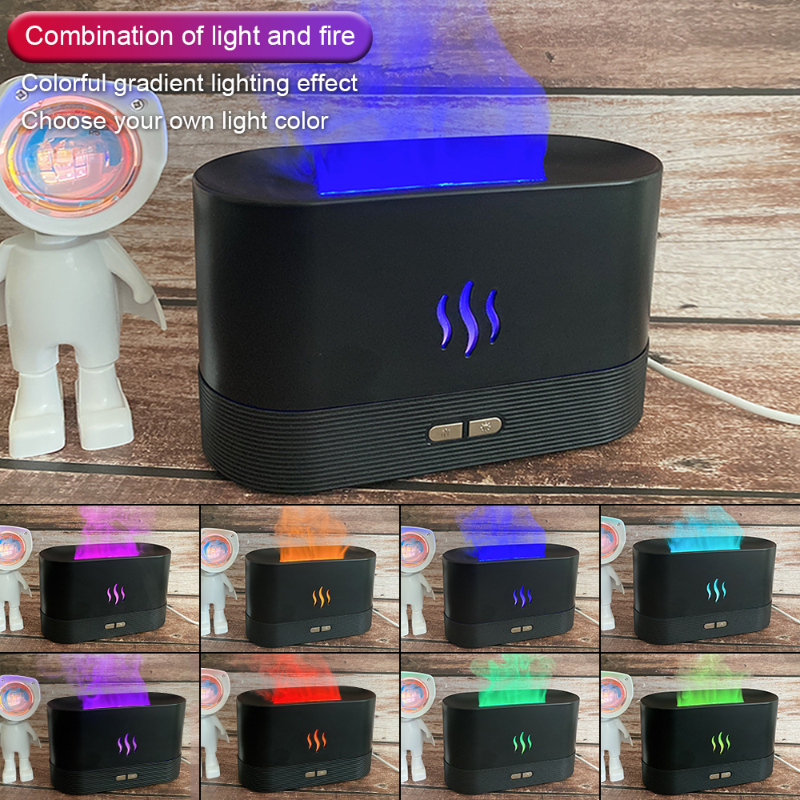 GlowMist Flame Humidifier – Colorful Light, Relaxing Aroma