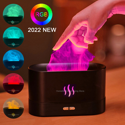 GlowMist Flame Humidifier – Colorful Light, Relaxing Aroma
